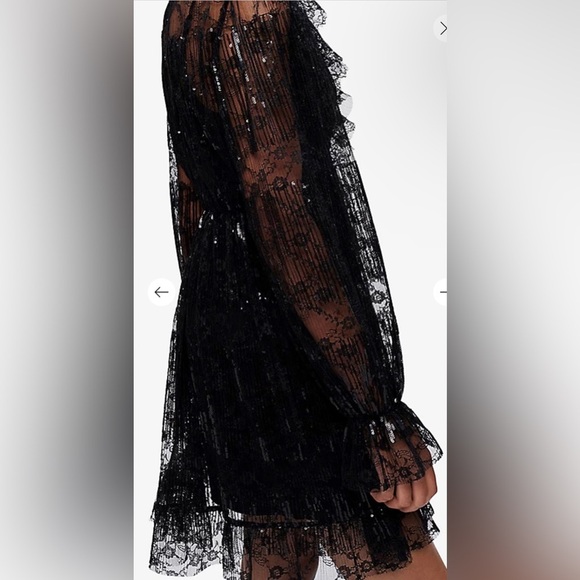 Maje Reville Sequin Lace Mini Dress - NWT - Size 38 (US 6) - Picture 3 of 15